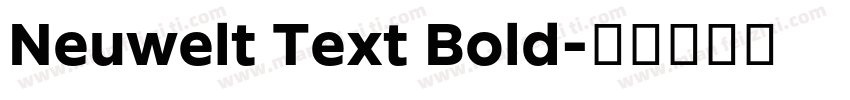Neuwelt Text Bold字体转换